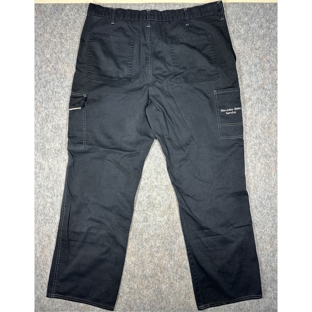 Mercedes-Benz Service Work Pants Mens 38x32 Black Cargo Utility Aramark
